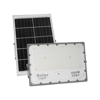 GLOBOSTAR® LUMOVOX 73070 Προβολέας LED 400W 20000lm 120° DC 5V με Φωτοβολταϊκό Panel 5V 25W & Επαναφορτιζόμενη Μπαταρία Li-ion 3.2V 20000mAh Αδιάβροχο IP67 Ψυχρό Λευκό 6000K - 400 x SMD2835 Sanan Chip - Γκρι Ανθρακί - Μ45 x Π7.5 x Υ30.5cm - 2 Χρόνια Εγγύηση