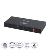 GLOBOSTAR® UGREEN-1x4 41019 Ugreen 1x4 All in One 4K HDMI Signal Splitter για LED Video Controllers - Input Signal W3840 x H2160@60Hz - Είσοδος 1 HDMI σε Έξοδο 4 HDMI - AC 220-240V IP20 - Μ17.7 x Π7.5 x Υ2cm - 2 Χρόνια Εγγύηση