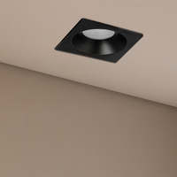 kelvo® EPSILON KLV-101-0047 Χωνευτό Φωτιστικό Downlight Σποτ Μπάνιου για Λάμπα MR16 με Ντουί GU10 AC 220-240V Αδιάβροχο IP65 - Μαύρο Ματ - Μ8.5 x Π8.5 x Υ4.4cm / Q7.5cm x 7.5cm