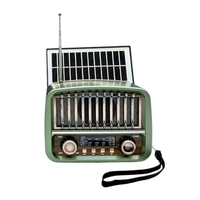 Επαναφορτιζόμενο ραδιόφωνο Retro με ηλιακό πάνελ - K-371S - 023719 - Green