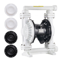 Αεροκίνητη αντλία διπλού διαφράγματος VEVOR, μέγιστη 94,64 LPM, τυπική αντλία μεταφοράς χρησιμοποιημένων λαδιών εισόδου και εξόδου, σώμα πολυπροπυλενίου, διπλά διαφράγματα, για ντίζελ, γράσο, κηροζίνη, βενζίνη