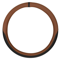 ΚΑΛΥΜΜΑ ΤΙΜΟΝΙΟΥ ΦΟΡΤΗΓΟΥ CLUB BONDED LEATHER&SKEENTEX ΔΕΡΜΑΤΙΝΗ ΜΑΥΡΟ/ΚΑΦΕ (L) 46-48cm 1ΤΕΜ. LAMPA