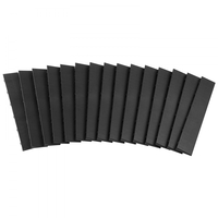 Κιτ ακμών μετάβασης για αρσενικά δάπεδα γκαράζ VEVOR, 15 τεμάχια ανθεκτικά αρθρωτά άκρα δαπέδου γκαράζ PP με αλληλοσύνδεση, αντιολισθητικά, εύκολα στη συναρμολόγηση, συμβατά μόνο με αναβαθμισμένα πατάκια γκαράζ 6 κλειδιών VEVOR, μαύρο