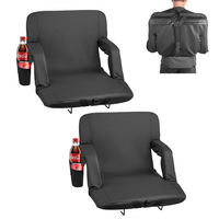 Κάθισμα Σταδίου VEVOR, 6 ρυθμιζόμενες γωνίες καρέκλας λευκής, κάθισμα σταδίου με μαξιλάρι 69,85 mm με στήριξη πλάτης και μπράτσο, φαρδιά καρέκλα λευκής με θήκη για ποτήρια για πικνίκ, σπορ στην παραλία και παιχνίδια