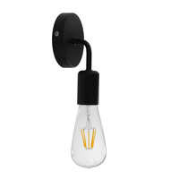 Urban Minimal - Επιτοίχιο Μονόφωτο E27 Μοντέρνο Μέταλλο Μαύρο Minimal - Μ10 x Π7 x Υ16cm