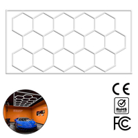 LineaForm - Διακοσμητικό LED Φωτιστικό Πάνελ Οροφής Πολυγωνικού Σχεδιασμού με Εσωτερικά Μοτίβα - 552W 110-240V - Μ484.0 x Π243.3 x Υ2cm - Ψυχρό Λευκό 6500K