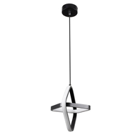 VenCore Duo Lume 6089-20005 - Μοντέρνο Κρεμαστό Φωτιστικό Οροφής Δίφωτο LED 22W Μαύρο Αλουμίνιο Γεωμετρικού Σχεδιασμού 24εκ με Ρυθμιζόμενο CCT Λευκό - Ημέρας - Θερμό - Χειρισμός CCT μέσω Διακόπτη On-Off