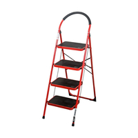 Πτυσσόμενη σκάλα σιδερένια - 105-4 - 711278 - Red