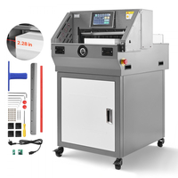 Ηλεκτρικός κόφτης χαρτιού VEVOR, Προγραμματιζόμενο μηχάνημα κοπής χαρτιού μετάλλου, πλάτος κοπής 457 mm, πάχος κοπής 58 mm, ηλεκτρικό υδραυλικό κοπτικό γκιλοτίνας με λειτουργία υπερύθρων και εφεδρική λεπίδα