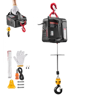 Ηλεκτρικό βαρούλκο ανύψωσης VEVOR 2 σε 1, χωρητικότητας 500 kg, φορητός γερανός με βαρούλκο 1500W, ύψος ανύψωσης 7,6 m, 5 m/min με χειροκίνητο και ενσύρματο τηλεχειριστήριο για εργοστάσιο, αποθήκη, γκαράζ