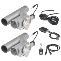 Ηλεκτρική βαλβίδα εξάτμισης VEVOR, κιτ βαλβίδων εξάτμισης 63,5 mm 2 τεμαχίων από ανοξείδωτο χάλυβα γενικής χρήσης με ένα τηλεχειριστήριο, βαλβίδα διακοπής, σωλήνας Y, τηλεχειριστήριο, κατάλληλο για φορτηγά, sedan, σπορ αυτοκίνητα, SUV