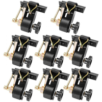 Ιμάντες καστάνιας VEVOR για σκάλες, μαύρο τετράγωνο στήριγμα σωλήνα, πλάτος 38 mm x μήκος 2,25 m, μαύροι ιμάντες σκάλας με διπλά γάντζους J, φορτίο βαρέως τύπου 226,8 kg, ιμάντας ασφάλισης αγκράφας φορτίου (πακέτο των 8)