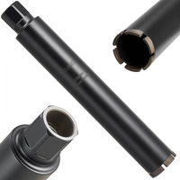 Τρυπάνι με πυρήνα VEVOR, διάμετρος 63,5 mm, βάθος τρυπήματος 356 mm, εσωτερικό σπείρωμα 1-1/4 in-7, τεχνολογία συγκόλλησης υψηλής ακρίβειας, τρυπάνι με πυρήνα υγρού διαμαντιού για οπλισμένο σκυρόδεμα, κόκκινα τούβλα και τοιχοποιία