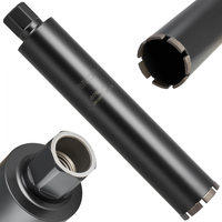 Τρυπάνι με πυρήνα VEVOR, διάμετρος 76 mm, βάθος τρυπήματος 356 mm, εσωτερικό σπείρωμα 1-1/4 in-7, τεχνολογία συγκόλλησης υψηλής ακρίβειας, τρυπάνι με πυρήνα υγρού διαμαντιού για οπλισμένο σκυρόδεμα, κόκκινα τούβλα και τοιχοποιία