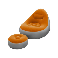 Φουσκωτή πολυθρόνα με υποπόδιο - 812365 - Orange