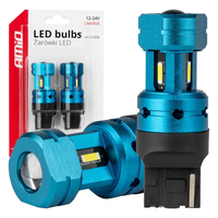 Amio - Λάμπες LED CANBUS T20 7440 W21W 4SMD 1860 Λευκή 6000K – 12/24V - 2 Τεμ. (04254/AM)