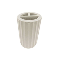 Θήκες οδοντόβουρτσας πλαστικές σε σετ 5Χ - Beige - 21560