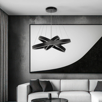 kelvo® VENOM KLV-101-0199-V2 Κρεμαστό Φωτιστικό Οροφής LED 120W 12000lm 120° AC 220-240V IP20 Ρυθμιζόμενο Λευκό CCT με Χειριστήριο από 2700K έως 6000K Dimmable - Lumileds SMD Chip - Μαύρο Ματ - Μ80 x Π80 x Υ80cm - 3 Χρόνια Εγγύηση