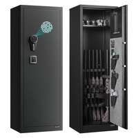 VEVOR 8-10 Gun Safe, Μακρύ Θήκη για Τυφέκια και Πιστόλια, Γρήγορης Πρόσβασης Θήκη για Τυφέκια με 3 Θήκες Πιστόλιων και Ρυθμιζόμενες Θήκες, Μεγάλο Ψηφιακό Θήκη με Κλείδωμα Δακτυλικών Αποτυπωμάτων και Κωδικού Πρόσβασης