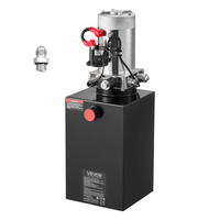 Υδραυλική μονάδα ισχύος VEVOR 10 L, αντλία ρυμούλκησης απλής ενέργειας, μέγιστη πίεση εκτόνωσης 22 MPa και ρυθμός ροής 3,4 L/min, υδραυλική αντλία DC 12V με μεταλλική δεξαμενή για ανύψωση ρυμούλκας και αυτοκινήτου