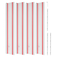 Ράγα οδηγού πριονιού ερπύστριας VEVOR, εύρος κοπής 2794 mm, κιτ που περιλαμβάνει 2 x ράγες οδηγούς αλουμινίου εξωθημένου τύπου 698,5 mm και 3 συνδέσμους, συμβατό με πριόνια ερπύστριας Makita, Festool & WEN, για ξυλουργικές εργασίες