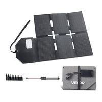 Φορτιστής ηλιακού πάνελ VEVOR 60W, μονοκρυσταλλικό ηλιακό πάνελ 16BB τύπου N, απόδοση 24%, ελαφρύς, φορητός με έξοδο MC4, θύρες Type-C, USB-A και DC για σταθμούς παραγωγής ενέργειας, κατασκήνωση, πεζοπορία