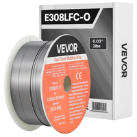 Σύρμα συγκόλλησης MIG VEVOR με πυρήνα ροής, E308LFC-O 0,8mm 0,9kg, Σύρμα συγκόλλησης από ανοξείδωτο χάλυβα χωρίς αέριο με χαμηλό πιτσίλισμα για συγκόλληση τόξου σε όλες τις θέσεις, αυτοθωρακισμένο για εξωτερική χρήση