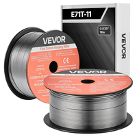 Σύρμα συγκόλλησης MIG VEVOR με πυρήνα ροής, E71T-11 0,9mm 0,45kg, σύρμα συγκόλλησης από μαλακό χάλυβα χωρίς αέριο με χαμηλό πιτσίλισμα για συγκόλληση τόξου σε όλες τις θέσεις, αυτοθωρακισμένο για εξωτερική χρήση (συσκευασία 2 ρολών)