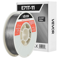Σύρμα συγκόλλησης MIG VEVOR με πυρήνα ροής, E71T-11 0,9mm 4,5kg, σύρμα συγκόλλησης από μαλακό χάλυβα χωρίς αέριο με χαμηλό πιτσίλισμα για συγκόλληση τόξου σε όλες τις θέσεις, αυτοθωρακισμένο για εξωτερική χρήση