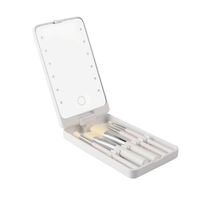 Καθρέπτης μακιγιάζ LED κασετίνα με σετ πινέλων - XR-6601 - 566016 - White