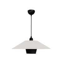 GLOBOSTAR® STORM 203-0293 Μοντέρνο Κρεμαστό Φωτιστικό Οροφής με Ντουί 1 x E27 AC 220-240V IP20 - Μαύρο &  Λευκό - Μ50 x Π50 x Υ24cm