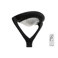 GLOBOSTAR® SQUARE 90507 Φωτιστικό Στύλου/Κολώνας Πλατείας/Πάρκου/Κήπου με Ασύρματο Χειριστήριο LED 20W 800lm 120° Ενσωματωμένο Φωτοβολταϊκό Panel 6V 20W & Επαναφορτιζόμενη Μπαταρία Li-ion 3.2V 20000mAh με Αισθητήρα Κίνησης-Ημέρας-Νύχτας Αδιάβροχο IP65 Θερμό Λευκό 2700K - Γκρι Ανθρακί - Μ60 x Π47 x Υ48cm - 2 Χρόνια Εγγύηση