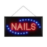 GLOBOSTAR® SIGN 75692 Διακοσμητικό Φωτιστικό Τοίχου Ένδειξης / Σήμανσης NAILS LED 5W 150lm 35° AC 220-240V IP20 Πολύχρωμο - Μαύρο - Μ48 x Π2 x Υ25cm - 2 Χρόνια Εγγύηση