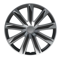 Lampa - Σετ Τάσια Αυτοκινήτου 15’’ Raze Silver/Black από υλικό ABS σε Ασημί με Μαύρο Χρώμα - 4 TEM (L3149.2)