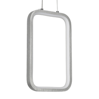 GLOBOSTAR® DEROBA 61300 Μοντέρνο Κρεμαστό Φωτιστικό Οροφής LED 12W 1320lm 360° AC 220-240V IP20 Ρυθμιζόμενο Λευκό CCT με On/Off 2700K/4500K/6000K - Lumileds SMD Chip - Νίκελ Βούρτσας - Μ16 x Π1.6 x Υ25.5cm - 3 Χρόνια Εγγύηση