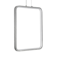 GLOBOSTAR® NEROBA 61304 Μοντέρνο Κρεμαστό Φωτιστικό Οροφής LED 18W 1980lm 360° AC 220-240V IP20 Ρυθμιζόμενο Λευκό CCT με On/Off 2700K/4500K/6000K - Lumileds SMD Chip - Νίκελ Βούρτσας - Μ29 x Π2 x Υ36cm - 3 Χρόνια Εγγύηση