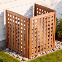 Ξύλινη περίφραξη απορρήτου VEVOR, περίφραξη κλιματιστικού 810 x 960 mm, 3 πάνελ από μασίφ ξύλο εξωτερικού χώρου με ρυθμιζόμενη γωνία, ενισχυμένη με μεντεσέδες δομή, περίφραξη για κάδους απορριμμάτων για κήπο