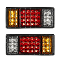 GLOBOSTAR® TAILIGHT 999-0258 Πίσω Φανάρι Οχημάτων LED 9W 360lm 180° DC 24V Αδιάβροχο IP66 Πορτοκαλί & Κόκκινο & Ψυχρό Λευκό 6000K - Μ34.5 x Π5.5 x Υ15cm - Πακέτο 2 Τεμαχίων - 1 Χρόνο Εγγύηση