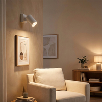 kelvo® SPOTA KLV-101-0135-V2 Κινούμενο Φωτιστικό Σποτ Τοίχου για Λάμπα MR16 με Ντουί GU10 AC 220-240V IP20 - Λευκό Ματ - Μ7 x Π6 x Υ14cm