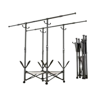 Πτυσσόμενη κρεμάστρα δαπέδου & απλώστρα ρούχων τροχήλατη - SG202604 - 282227 - Black