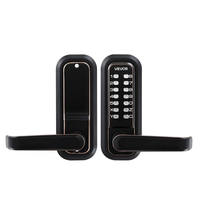 Μηχανική κλειδαριά εισόδου χωρίς κλειδί VEVOR, αναβάθμιση κωδικού 2.0, κωδικός 4-7 ψηφίων, κλειδαριά πόρτας με πληκτρολόγιο μονής όψης και λαβή, αυτόματο κλείδωμα, για εσωτερικό ή εξωτερικό χώρο, μπρούντζος με τριβή λαδιού