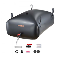 Κύστη αποθήκευσης νερού VEVOR, φορητή και πτυσσόμενη τσάντα αποθήκευσης νερού 330L, ανθεκτική στη φθορά τσάντα μαλακού νερού από PVC 1000D, στεγανά δοχεία δεξαμενών κάμπινγκ για άρδευση κήπου, χρήση έκτακτης ανάγκης για τροχόσπιτα, μαύρο