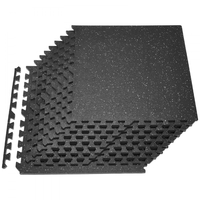 Χαλί άσκησης παζλ VEVOR, 12 τεμάχια χαλάκια εξοπλισμού γυμναστικής, 610 x 610 x 14 mm, Σετ χαλιών αφρού EVA υψηλής πυκνότητας, μαλακά πλακάκια από καουτσούκ που αλληλοσυνδέονται, προστατευτική επένδυση δαπέδου με λευκές κουκκίδες για γυμναστήριο στο σπίτι και γραφείο