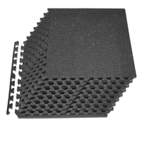 Χαλί άσκησης παζλ VEVOR, 12 τεμάχια χαλάκια εξοπλισμού γυμναστικής, 610 x 610 x 20 mm, Σετ χαλιών αφρού EVA υψηλής πυκνότητας, μαλακά πλακάκια από καουτσούκ που αλληλοσυνδέονται, προστατευτική επένδυση δαπέδου με γκρι κουκκίδες για γυμναστήριο στο σπίτι και γραφείο