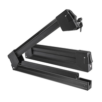 Menabo - Βάση Σκι Οροφής Αλουμινίου Yelo 4 NS Black με Κλειδί για 4 Ζευγάρια Σκι ή 2 Snowboard για Ασφαλή Μεταφορά Φορτίου - 1 Σετ (14590/MB)