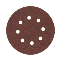 Γυαλόχαρτο 100τεμ. VELCRO με 8 τρύπες 125mm κόκκινο Νο150 / 78072744816