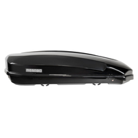 Menabo - Μπαγκαζιέρα Οροφής Satellite 600 Duo Black με Δαγκάνες Crab (Μαύρη / Γυαλιστερή 197,6x94x46,7cm) για Ασφαλή Μεταφορά Φορτίου - 1 τεμ. (16920/MB)