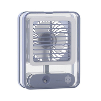Επαναφορτιζόμενος mini ανεμιστήρας & υγραντήρας - 903487 - Blue