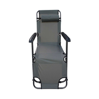 Πτυσσόμενη καρέκλα - ξαπλώστρα παραλίας - 1236 - 270942 - Grey