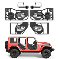 Πόρτες VEVOR Jeep Tube, 4θυρες, συμβατές με Jeep Wrangler JK Unlimited 2007-2018, Χαλύβδινες μπροστινές και πίσω σωληνωτές ημιθυρίδες Off Road με πιστοποιημένους πλευρικούς καθρέφτες DOT, τσάντα αποθήκευσης και λαστιχένια μαξιλαράκια.